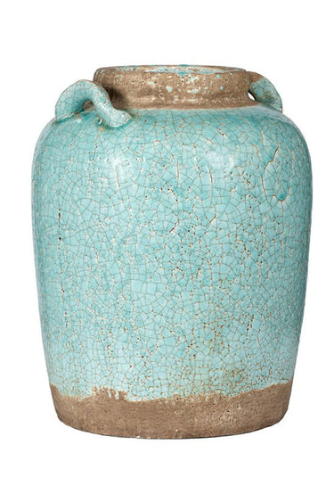 Riviera Turquoise Vase Large at online8 furniture store Auckland