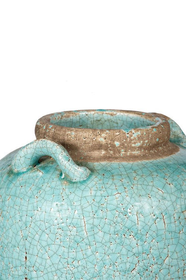 Riviera Turquoise Vase Large at online8 furniture store Auckland