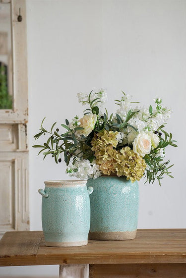 Riviera Turquoise Vase Large at online8 furniture store Auckland