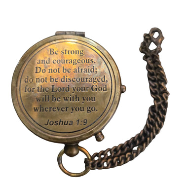 Pocket Brass Compass with Chain
