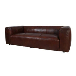 Hampshire 3 Seater Leather Sofa: Vintage Cigar