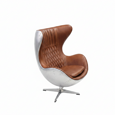 Aviator Industrial Egg Chair - Brown
