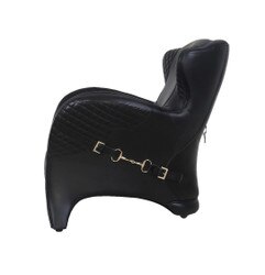 Stallion Leather Armchair - Belon Black