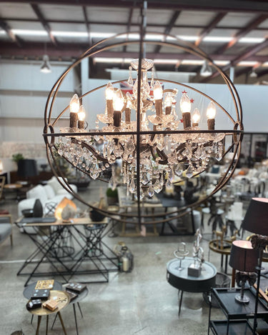 Rococo Globe 65cm Chandelier at online8 furniture store Auckland