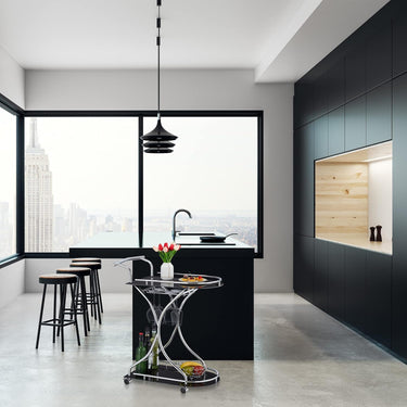 Bar Cart with Stemware Rack | Drinks Trolley at online8 furniture store Auckland