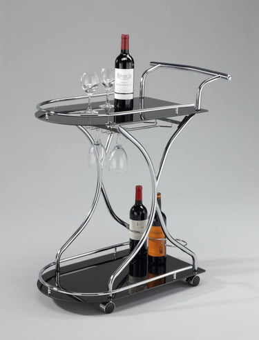 Bar Cart with Stemware Rack | Drinks Trolley at online8 furniture store Auckland