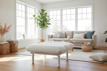Roma Outdoor Footstool – Beige at Online8 Furniture Auckland NZ
