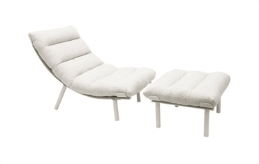 Roma Outdoor Footstool – Beige at Online8 Furniture Auckland NZ