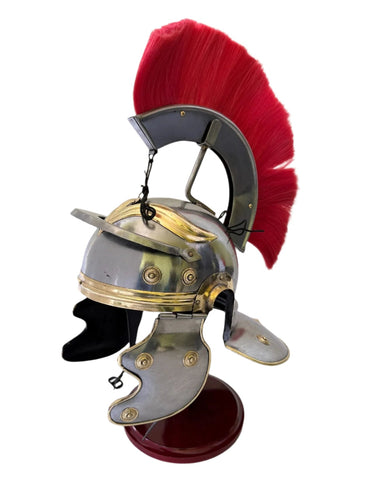 Roman Knight Helmet with Red Hair Plume at online8 furniture store Auckland