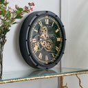 Roman Numeral Wall Clock with Gears at online8 furniture store Auckland