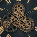 Roman Numeral Wall Clock with Gears at online8 furniture store Auckland