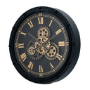 Roman Numeral Wall Clock with Gears at online8 furniture store Auckland