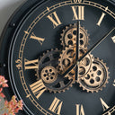 Roman Numeral Wall Clock with Gears at online8 furniture store Auckland