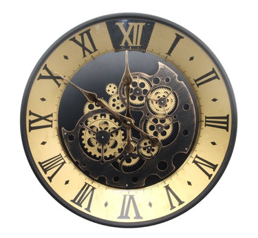 Roman Wall Clock with Gears at online8 furniture store Auckland