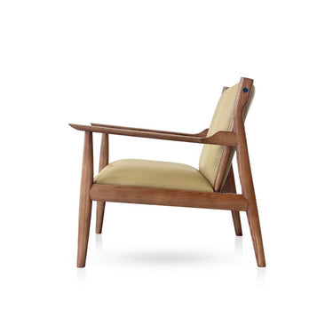 Romano Lather Armchair - Mid Century Modren at online8 furniture store Auckland