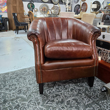 Roosevelt Tub Armchair Vintage Cigar at Online8 Furniture Auckland NZ