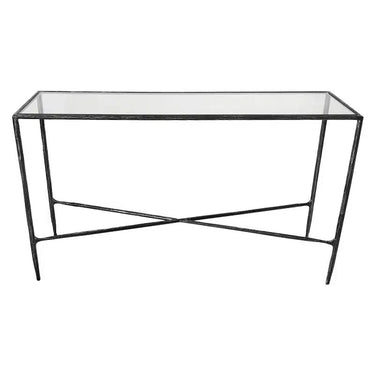 Rosta Console - Black/Silver at online8 furniture store Auckland