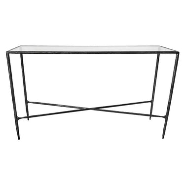 Rosta Console - Black/Silver at online8 furniture store Auckland