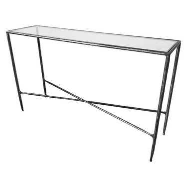 Rosta Console - Black/Silver at online8 furniture store Auckland