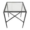 Rosta Side Table - Black/Silver at online8 furniture store Auckland