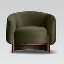 Rotterdam Club Chair – Olive Mohair at Online8 Furniture Auckland NZ