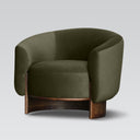 Rotterdam Club Chair – Olive Mohair at Online8 Furniture Auckland NZ