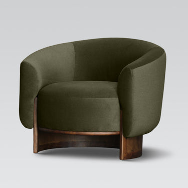 Rotterdam Club Chair – Olive Mohair at Online8 Furniture Auckland NZ