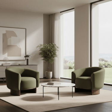 Rotterdam Club Chair – Olive Mohair at Online8 Furniture Auckland NZ