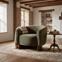 Rotterdam Club Chair – Olive Mohair at Online8 Furniture Auckland NZ