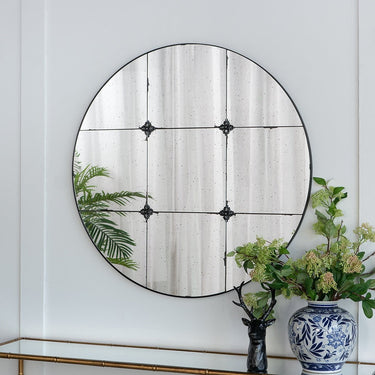 Round Antique Look Wall Mirror at online8 furniture store Auckland