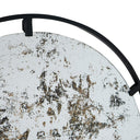 Round Antique Mirror with Metal Frame at online8 furniture store Auckland