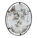 Round Antique Mirror with Metal Frame at online8 furniture store Auckland