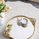 Round Gold Mirror Tray at online8 furniture store Auckland