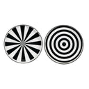 Round Tray S/2 - B&W at online8 furniture store Auckland