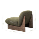 Roux Lounge Chair - Olive at online8 furniture store Auckland