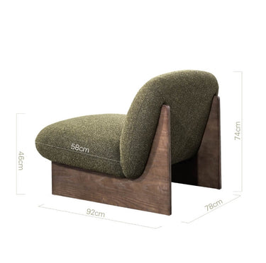 Roux Lounge Chair - Olive at online8 furniture store Auckland