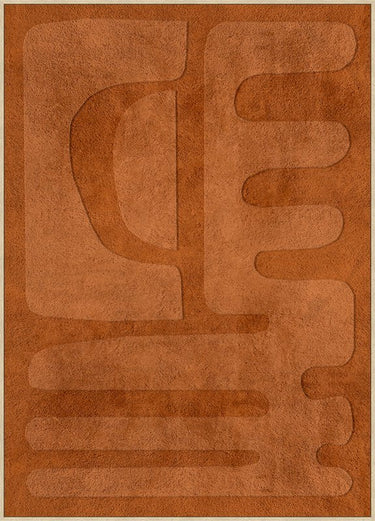 Rust Textured Framed Canvas Wall Art at online8 furniture store Auckland