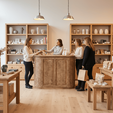 Rustic Bar Unit | Retail Counter at online8 furniture store Auckland