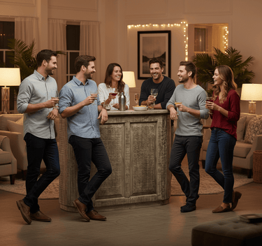 Rustic Bar Unit | Retail Counter at online8 furniture store Auckland