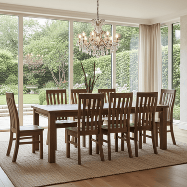 Rustic Country Dining Suite - 8 Seater at online8 furniture store Auckland