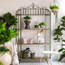 Rustic Metal Large Shelf Unit - 2030mm at online8 furniture store Auckland