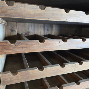 Rustic Reclaimed Pine Bar & Wine Unit with Sliding Doors at online8 furniture store Auckland