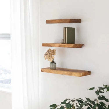 Rustico Reclaimed Teak Floating Shelf - 30cm at online8 furniture store Auckland