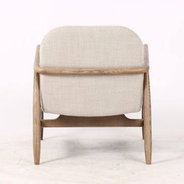 Sable Armchair | Linen Look & Light Oak at Online8 Furniture Auckland NZ
