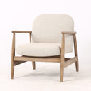 Sable Armchair | Linen Look & Light Oak at Online8 Furniture Auckland NZ