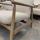 Sable Armchair | Linen Look & Light Oak at Online8 Furniture Auckland NZ