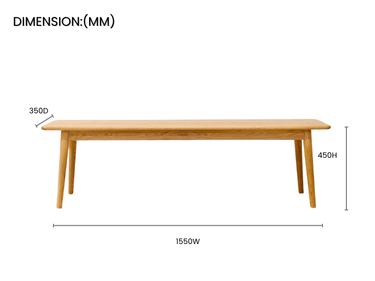 Sagyo Dining Bench Seat - Natural at online8 furniture store Auckland
