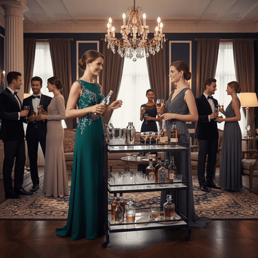 Samui Bar Cart - Black and Faux White Marble at online8 furniture store Auckland