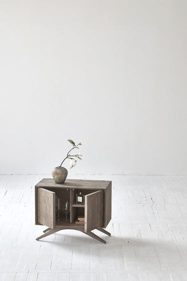 Santos Bedside Table - Recycled Elm at online8 furniture store Auckland