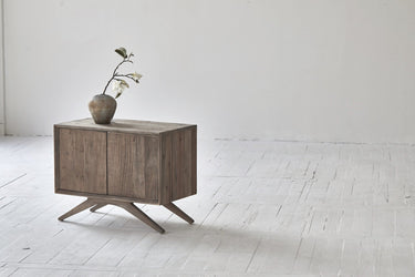 Santos Bedside Table - Recycled Elm at online8 furniture store Auckland